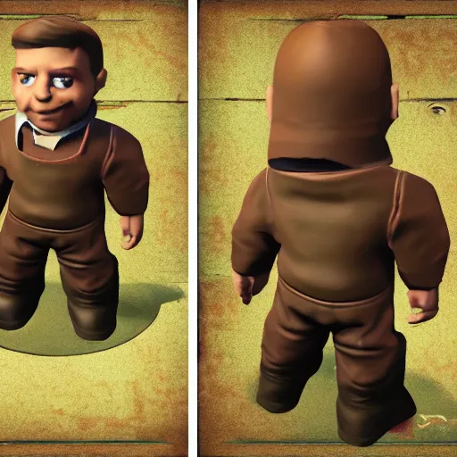 Image similar to 3 d toy of benny from fallout : nw