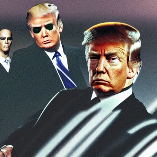 Prompt: donald trump in the matrix