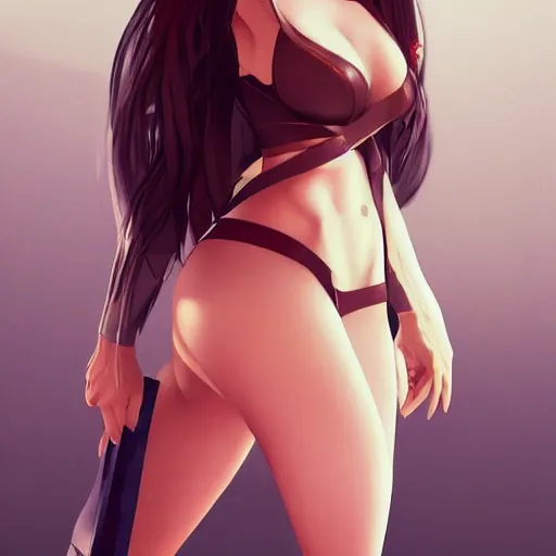 Image similar to full body shot of Megan fox by wlop, rossdraws, mingchen shen, bangkuart, sakimichan, yan gisuka, jeongseok lee, artstation, 4k