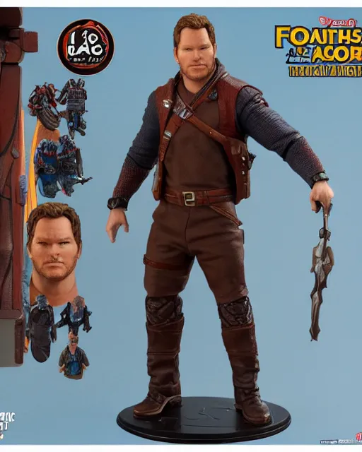 Prompt: chris pratt action figure. dnd, high fantasy.