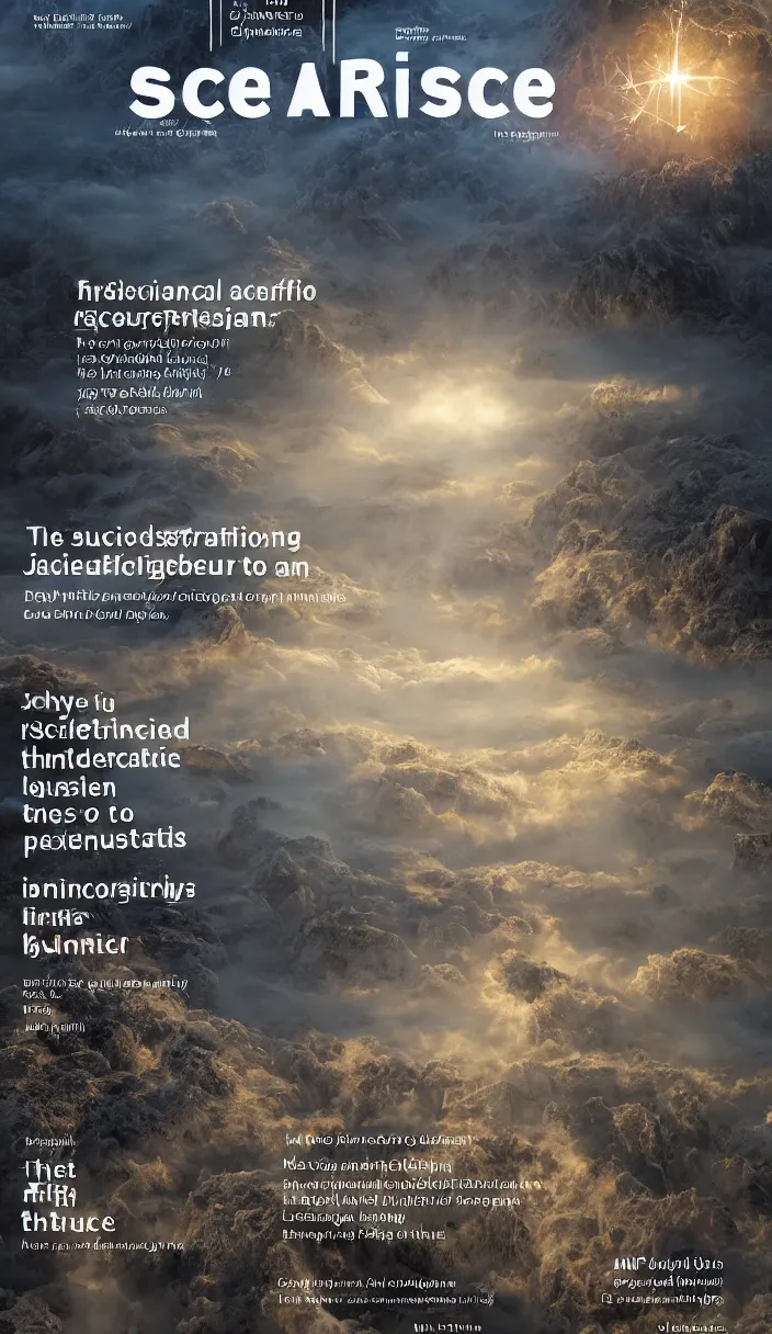 Prompt: the front page of the scientific journal, with a photograph on which scientists have succeeded in photographing consciousness. realistic photography, 8 k detail volumetric fog, raytracing, back light, raymarching, by ilm, by digital domain, by weta digital