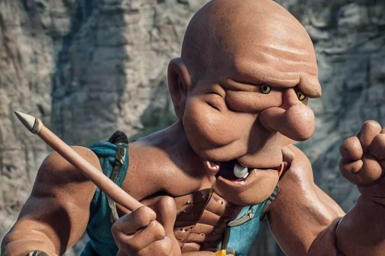 Prompt: a cinematic portrait of pinocchio as dwayne the rock johnson by carlo collodi, 8 k, hd, high resolution, 8 5 mm, f / 1. 8