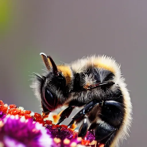 Image similar to photo of a bee that looks like a kitten