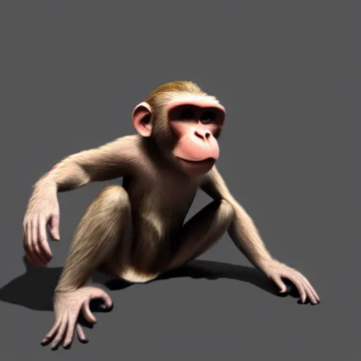 Image similar to a 3 d model of a monkey with no color with a black background and shaders