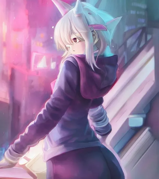 Prompt: chiaki nanami from danganronpa intensely gaming, a japanese girl with pale bobbed hair and a hoodie, gamer, awesome, art by stanley lau, artgerm, rossdraws, ross tran, sakimichan, cyarine, beautiful art