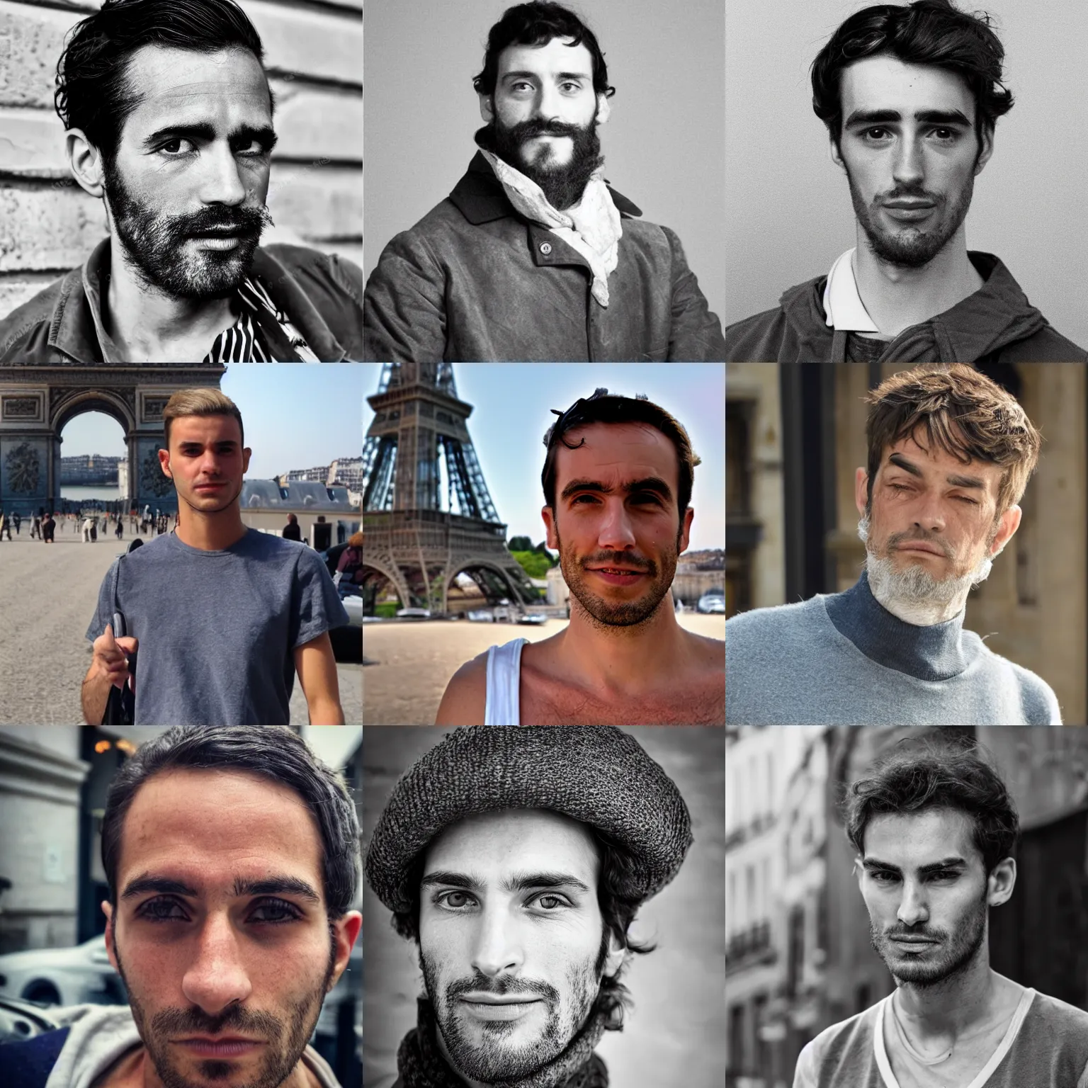 A French Man With Typical French Features Stable Diffusion