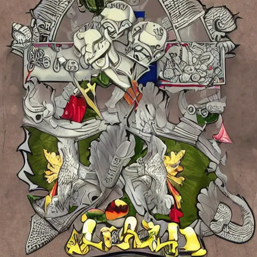 Prompt: Mafia Coat of Arms Highly Detailed