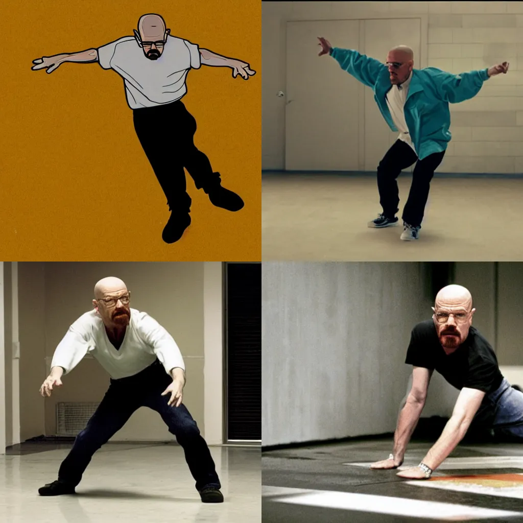 Prompt: walter white breakdancing