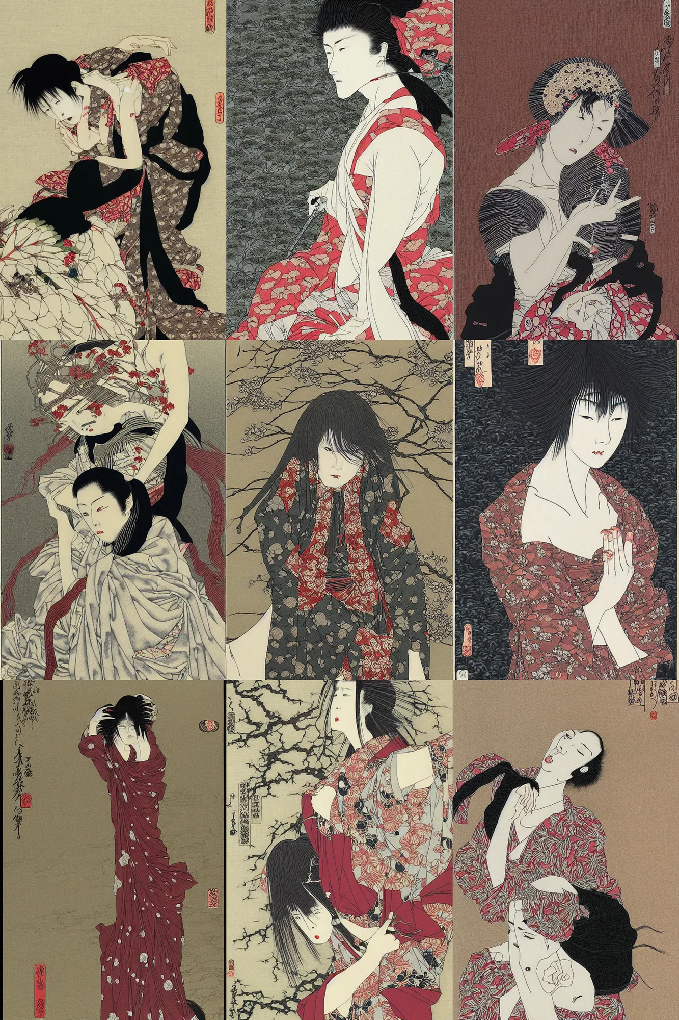 Prompt: woman enduring agonizing chaos, by takato yamamoto