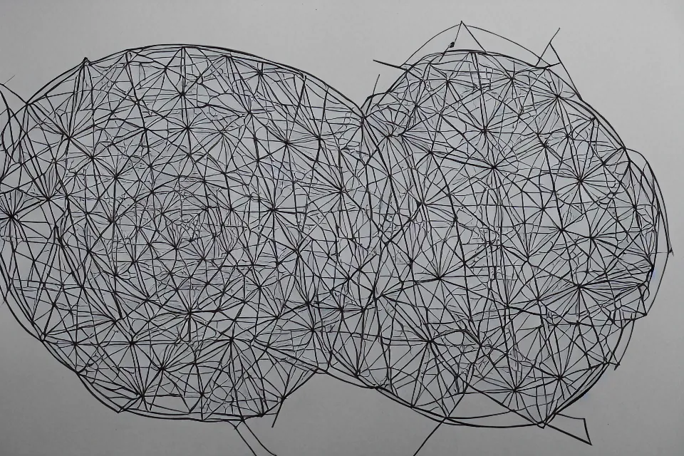 Image similar to geometric anamorphic drawing