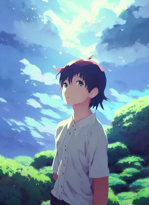 Prompt: portrait of jhon cena, cloudy sky background lush landscape illustration concept art anime key visual trending pixiv fanbox by wlop and greg rutkowski and makoto shinkai and studio ghibli