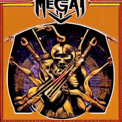 Prompt: megadeath band, concert poster,