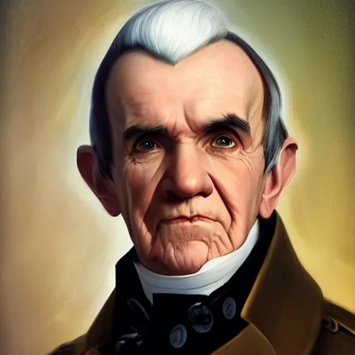 Image similar to james k. polk by stanley artgerm lau,