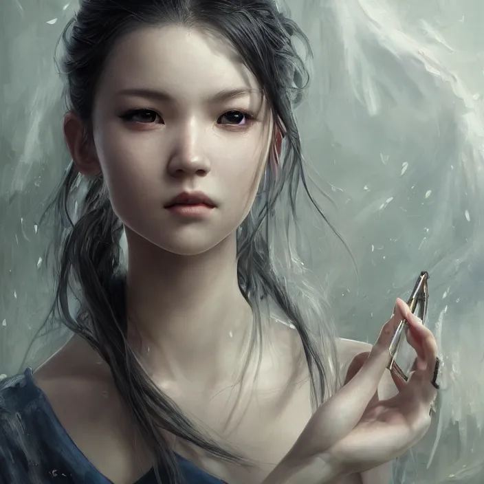 Image similar to a masterpiece ultrarealistic ultradetailed portrait of a very beautiful ninja girl, baroque renaissance. medium shot, intricate, elegant, by stanley artgerm lau, wlop, rossdraws, james jean, andrei riabovitchev, marc simonetti, light by julie bell, ismail inceoglu, porcelain skin. global illumination. vfx