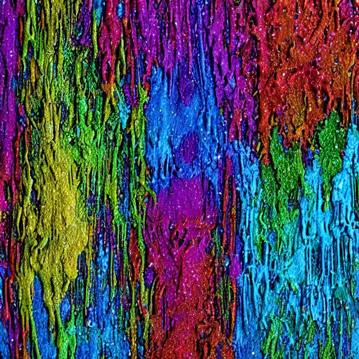 Image similar to melted crayons on a white background, negative space, ray tracing, psychedelic, intricate, dripping, very complex, textured, photography