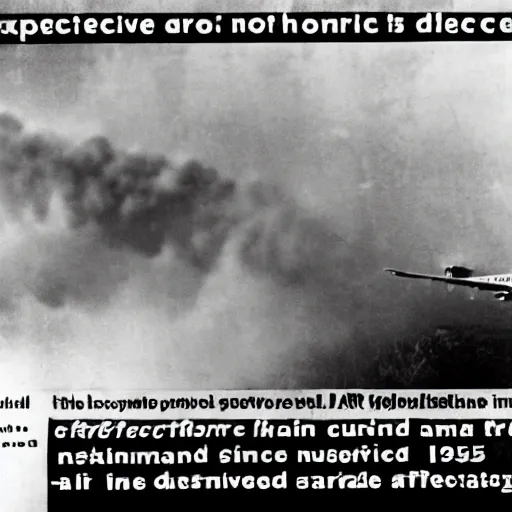 Prompt: experts declare that there is no effective defence against air raids, but if the approach of a hostile air force could be signalled, and its direction ascertained... the element of surprise would be eliminated and time given for safety measures to be taken, 1 9 3 5 photo