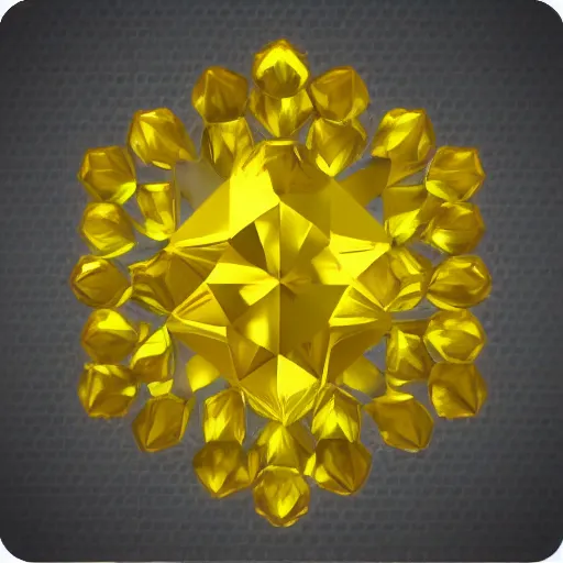 Prompt: yellow crystal, game asset, neutral background