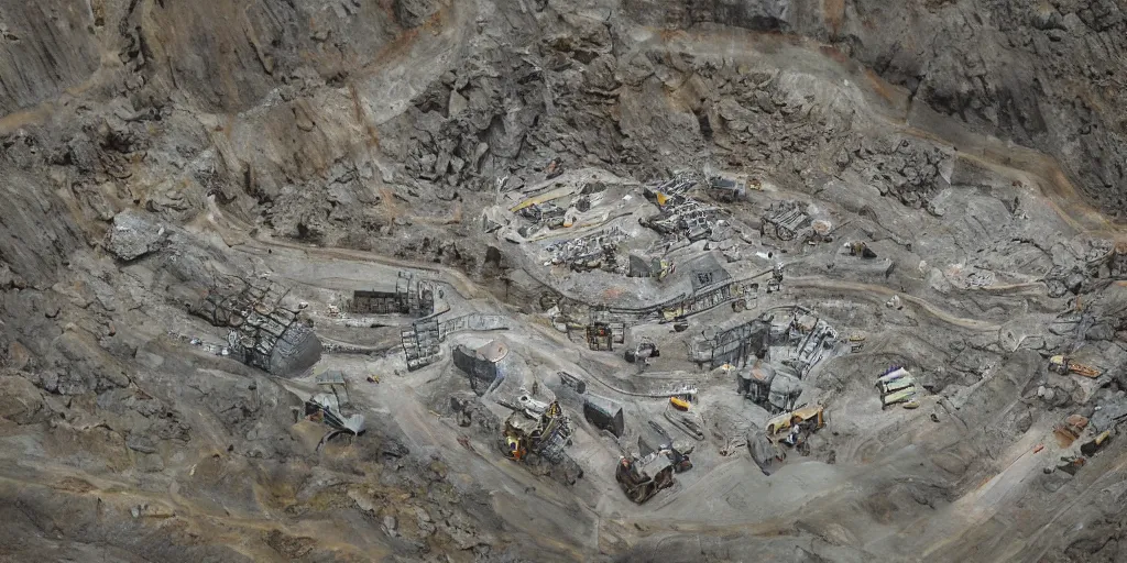 Image similar to diamond mine underground, high detail, realistic