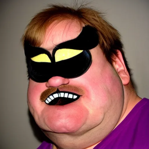 Prompt: Full-Cosplay Wario, played by Chris Farley, 2011 Comic-Con, blog-photo