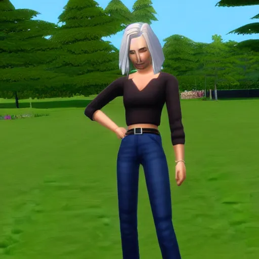 Prompt: android 1 8 in sims