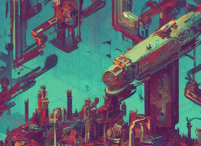 Image similar to biopunk kingdom by android jones and petros afshar, tom whalen, james gilleard