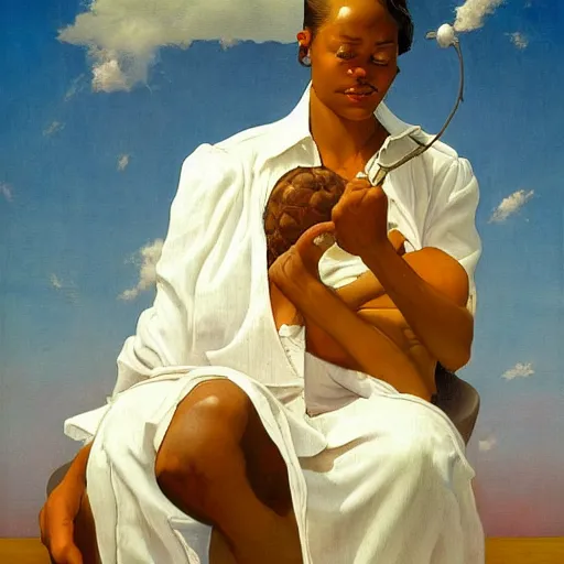 Prompt: a painting by thomas blackshear