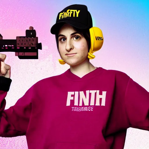 Image similar to hila klein, teddy fresh, fortnite skin, loading screen