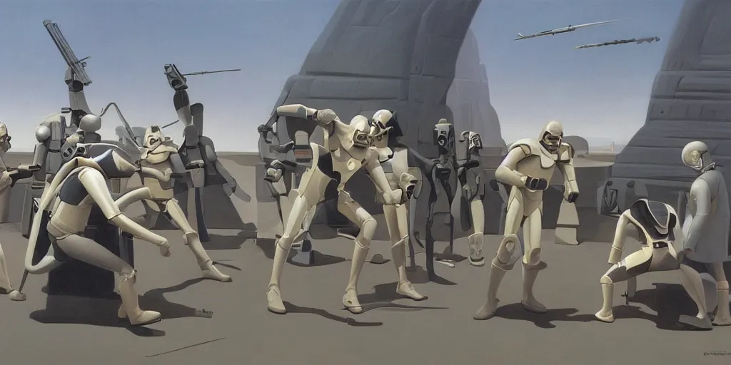 Prompt: a concept painting by Ralph McQuarrie,