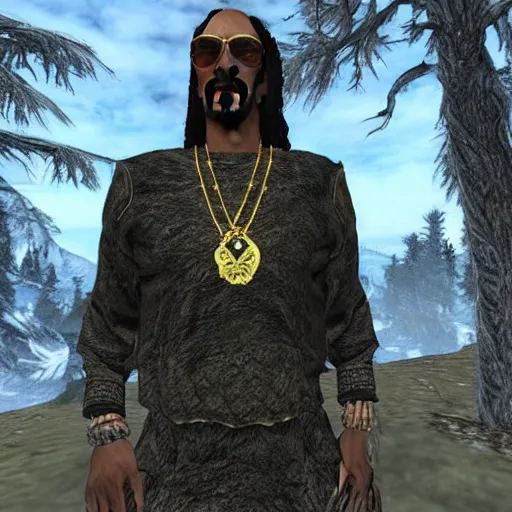 Image similar to snoop dogg in skyrim