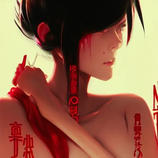 Prompt: A beautiful demon woman with big and cute red eyes || VERY ANIME, fine-face, realistic shaded perfect face, fine details. Anime. realistic shaded lighting poster by Ilya Kuvshinov katsuhiro otomo ghost-in-the-shell, magali villeneuve, artgerm, Jeremy Lipkin and Michael Garmash, Rob Rey and Kentarõ Miura style, trending on art station