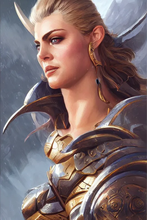 Image similar to amazon valkyrie athena, d & d, fantasy, portrait, highly detailed, headshot, digital painting, trending on artstation, concept art, sharp focus, illustration, art by artgerm and greg rutkowski and magali villeneuve