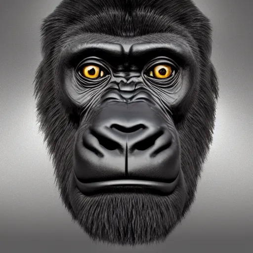 Image similar to a gorilla with Steve Buscemi's face, 8k, ultra realistic, render