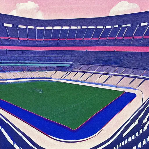 Image similar to olympic stadium, montreal, 1 9 7 6, digital art