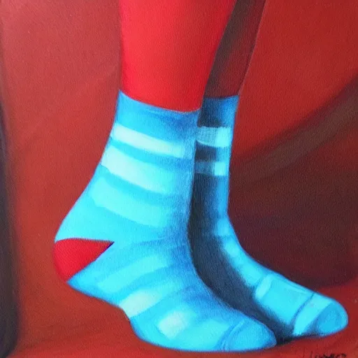 Image similar to a painting of a perfect sock