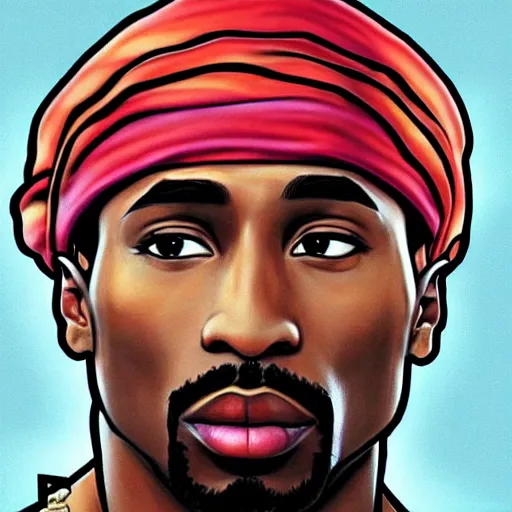 Image similar to tupac gta 5 cover art