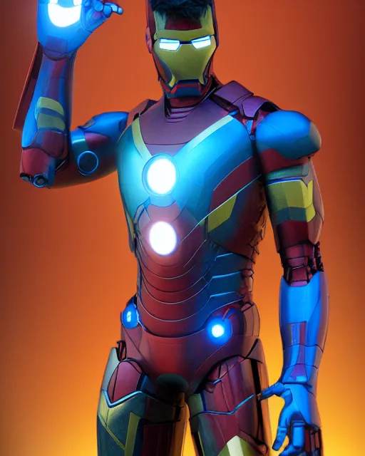 Prompt: super high resolution photorealistic cyberpunk super man mixed with iron man