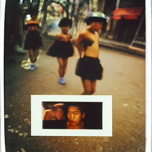 Prompt: The Taiping Rebellion, 90s polaroid, by Saul Leiter, Jamel Shabazz, Nan Goldin