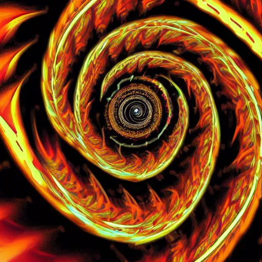 Image similar to psychedelic, spiral clock, black hole