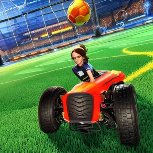 Image similar to emma watson in rocket league