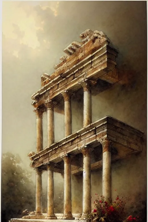 Image similar to (((((new roman temple . muted colors.))))) by Jean-Baptiste Monge !!!!!!!!!!!!!!!!!!!!!!!!!!!