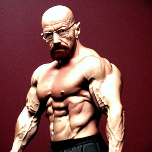 Prompt: jacked sigma muscley walter white