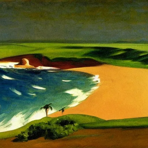 Image similar to painting of Kapalua Maui, by Edward Hopper