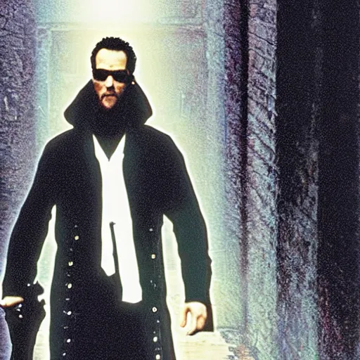 Image similar to John Calvin as Neo in the Matrix