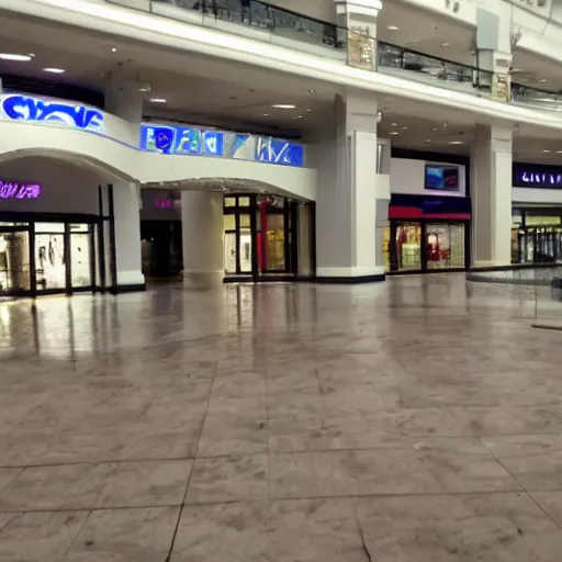 Prompt: an empty mall, craigslist photo