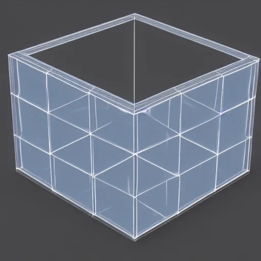 a 3 d render of a transparent cube | Stable Diffusion | OpenArt