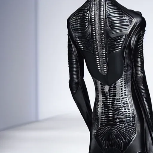 Image similar to giger hugo boss high fashion