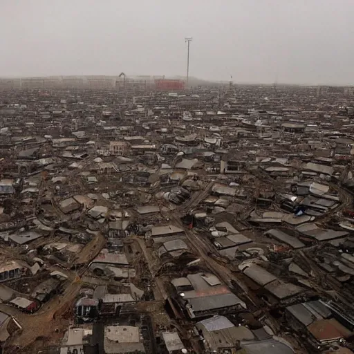 Image similar to a huge abandon city that is very creepy looking