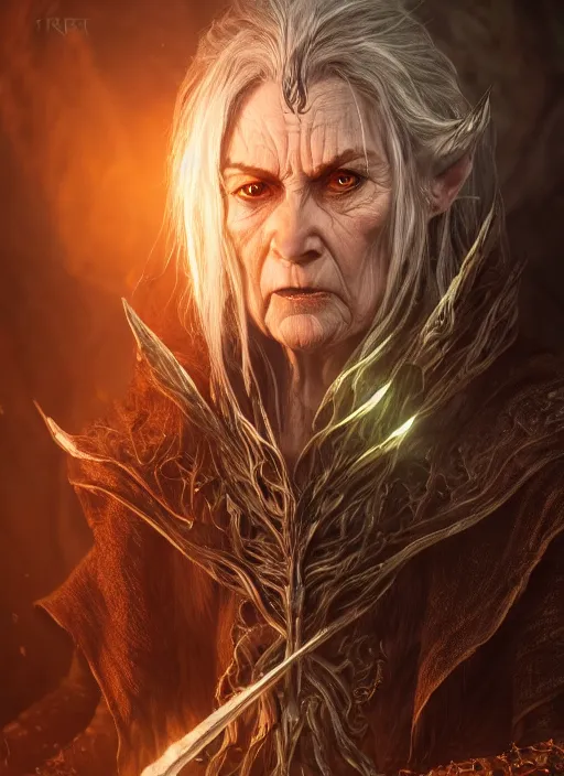 Prompt: wretched old witch, ultra detailed fantasy, elden ring, realistic, dnd character portrait, full body, dnd, rpg, lotr game design fanart by concept art, behance hd, artstation, deviantart, global illumination radiating a glowing aura global illumination ray tracing hdr render in unreal engine 5