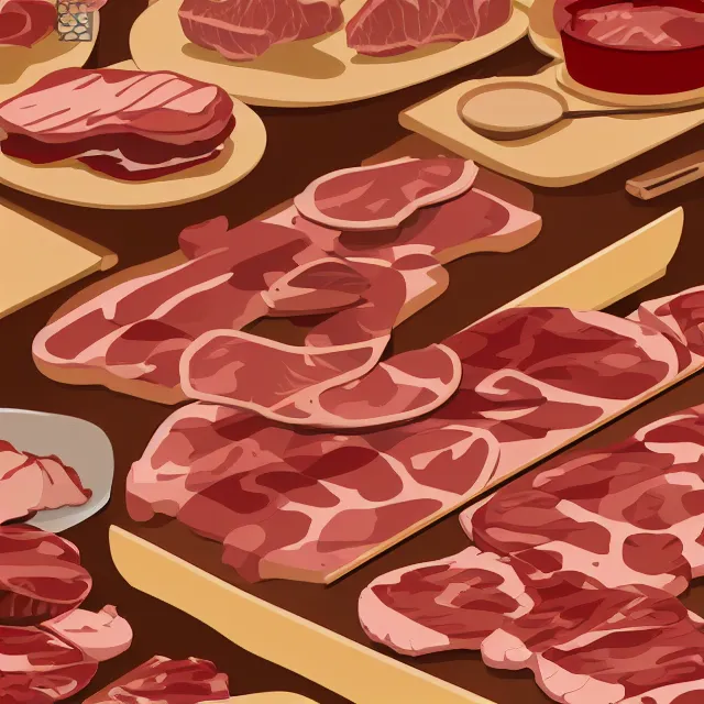 Image similar to meat, floor texture, cartoon style