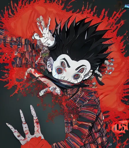 Prompt: Kimetsu no Yaiba by Alex Pardee and Nekro and Petros Afshar, and James McDermott,unstirred paint, vivid color, cgsociety 4K